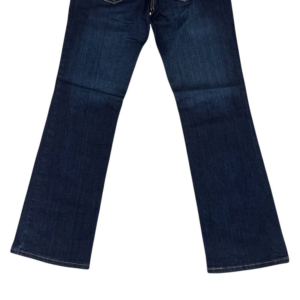 Wrangler Bootcut Juniors Womens Jeans 5 6 33 Dark Wash Pockets Logo Western Blue - Picture 7 of 8